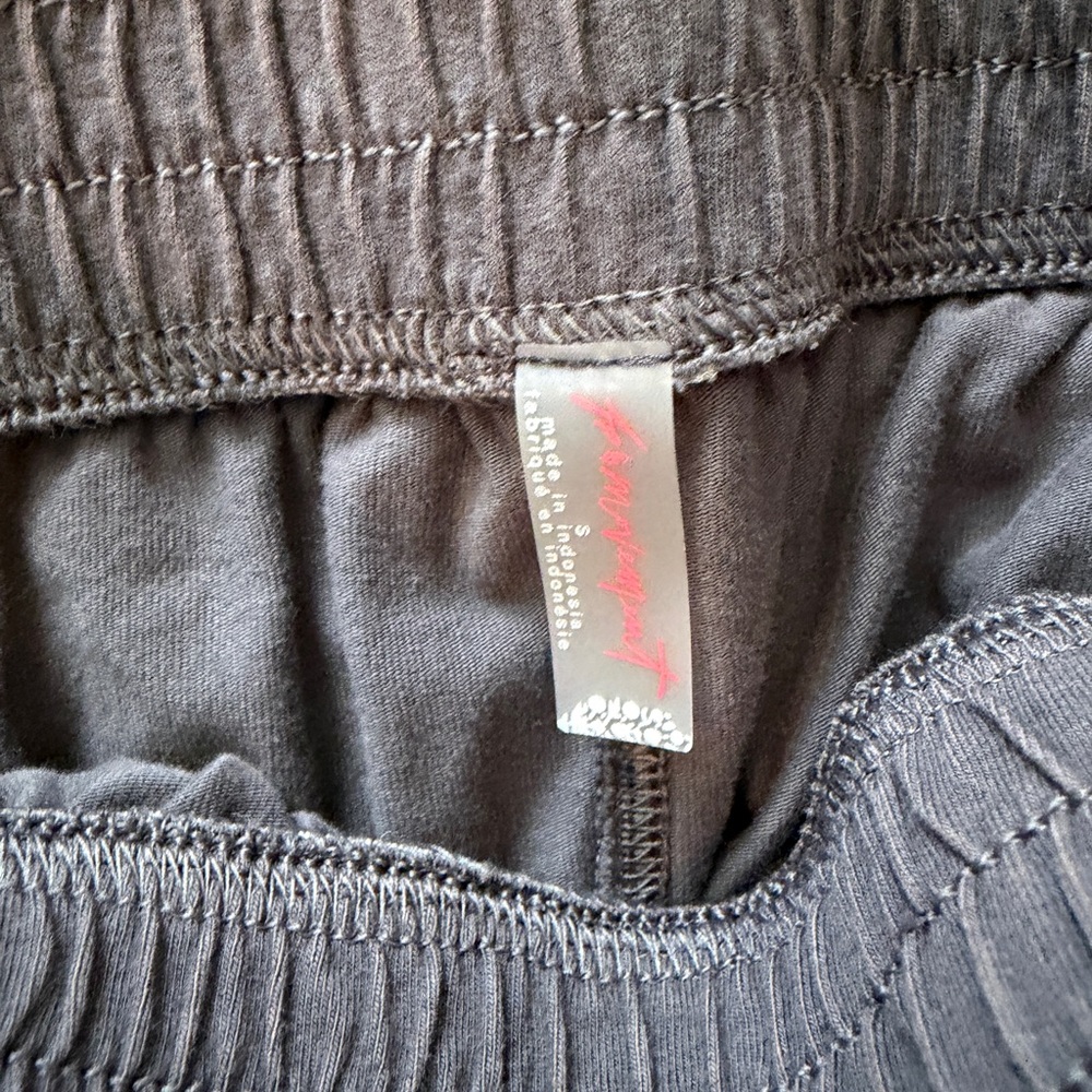 Free People Gray Blue Hot Shot Crossover Pants - Picture 2 of 3